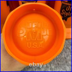 24- VTG Heilemans Old Style Orange Super Mugs Cheers For Fears Halloween Theme