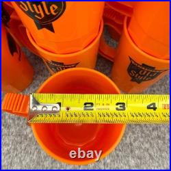 24- VTG Heilemans Old Style Orange Super Mugs Cheers For Fears Halloween Theme