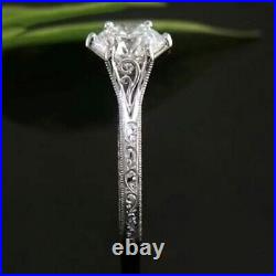 3.33 Ct Round Cut Lab-Created Diamond Old Romanian Filigree Style Vintage Rings