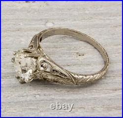 3.35 Ct Old European Round Cut Lab-Created Diamond Filigree Style Vintage Rings