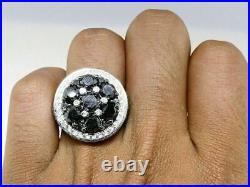 3.50Ct Black onyx & Diamond Old Vintage Style Engagement 14K Yellow Gold FN Ring