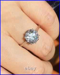 3 CTW Old European Cut Round Moissanite Solitaire Vintage Style Engagement Ring