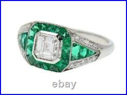 3 Ct Asscher Cut Lab-Created Diamond Attractive Old European Style Vintage Rings
