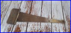 3 solid brass Large 10 inch long gate DOOR Hinges Vintage Old Style Solid heavy