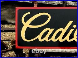 36 Vintage Hand Painted Antique Vintage Old Style Cadillac Service Station Sign