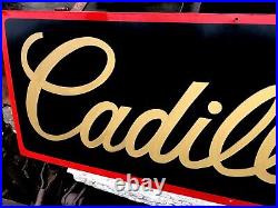 36 Vintage Hand Painted Antique Vintage Old Style Cadillac Service Station Sign