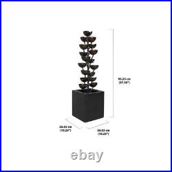 38 H Zinc Metal Fountain Multi-Level Cups Tiered Water Fountain Outdoor Decor