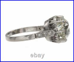 3ct Certified Old European Cut Diamond Antique Style Engagement Ring