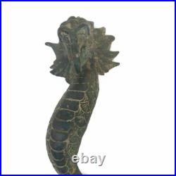 4 Dragon door pull 30 cm aged brass vintage old style house handle 12 4 Dragon door pull 30 cm aged brass vintage old style house handle 12