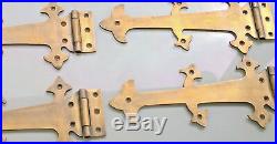 4 Large hinges vintage aged old style solid Brass DOOR box old look heavy 11 B
