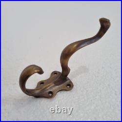 4 solid brass 5.14inch curly old vintage old Style coat hangers heavy Hooks 249