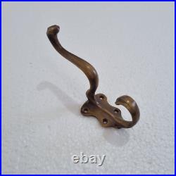 4 solid brass 5.14inch curly old vintage old Style coat hangers heavy Hooks 249
