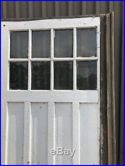 4 vintage c1900 carriage house barn style doors w track 84/48 old glass 9/13
