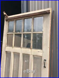 4 vintage c1900 carriage house barn style doors w track 84/48 old glass 9/13