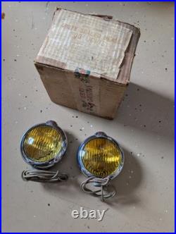 420-P NOS Vintage Unity Fog Lamp Pair Old Style Original Wiring 1920s 1940's