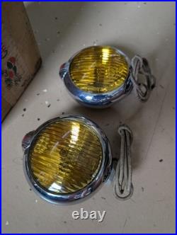 420-P NOS Vintage Unity Fog Lamp Pair Old Style Original Wiring 1920s 1940's