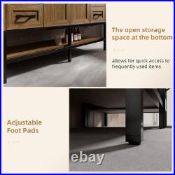 48 Bathroom Vanity with Vessel Sink Wood Storage Cabinet 6 Drawers Freestanding