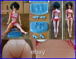 5-LOT 1960s Barbie style Doll Clone Hong Kong NEW OLD STOCK Bubble Cut RAINCOAT