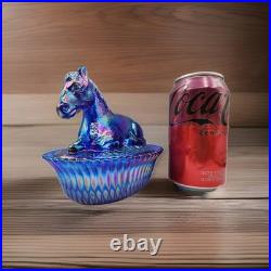 5 Pony Vintage Style Cobalt Carnival Old Westmoreland Mold By Mosser for Rosso