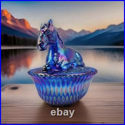 5 Pony Vintage Style Cobalt Carnival Old Westmoreland Mold By Mosser for Rosso