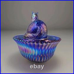5 Pony Vintage Style Cobalt Carnival Old Westmoreland Mold By Mosser for Rosso