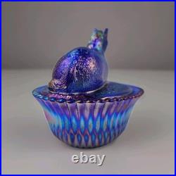 5 Pony Vintage Style Cobalt Carnival Old Westmoreland Mold By Mosser for Rosso