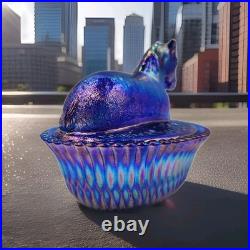 5 Pony Vintage Style Cobalt Carnival Old Westmoreland Mold By Mosser for Rosso