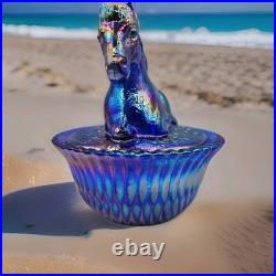 5 Pony Vintage Style Cobalt Carnival Old Westmoreland Mold By Mosser for Rosso