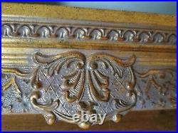 5 Wide Baroque Ornate Vtg Style Gold Gilt Frame 10 x 8. Old Masters Look