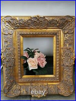 5 Wide Baroque Ornate Vtg Style Gold Gilt Frame 10 x 8. Old Masters Look