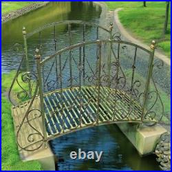 5 ft Steel Garden Bridge in Vintage Old English Style