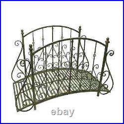 5 ft Steel Garden Bridge in Vintage Old English Style