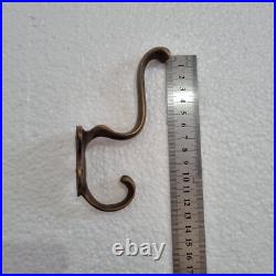 6 solid brass 5.1/4 curly Antique vintage old Style coat hangers heavy Hooks