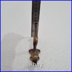 6 solid brass 5.1/4 curly Antique vintage old Style coat hangers heavy Hooks