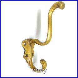 6 solid brass 5.1/4 curly Antique vintage old Style coat hangers heavy Hooks