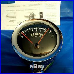 60s Vintage Accurate Ind Accessory Tachometer hot rod muscle car chrome tach AI