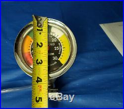 60s Vintage Accurate Ind Accessory VACUUM GAUGE hot rod muscle car chrome AI