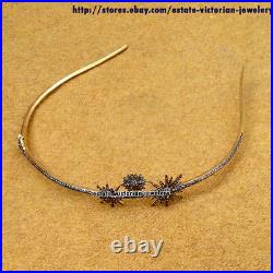 7.85cts Genuine Old Mine Rose Cut Diamond Silver Vintage Style Headband Jewelry 7.85cts Genuine Old Mine Rose Cut Diamond Silver Vintage Style Headband Jewelry