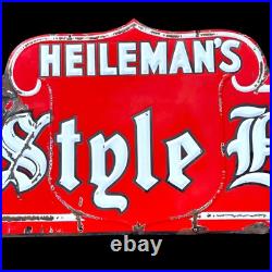 91L Original Vintage Heilemans Porcelain Beer Sign Advertising Old Style Lager 91L Original Vintage Heilemans Porcelain Beer Sign Advertising Old Style Lager