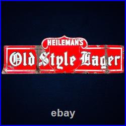 91L Original Vintage Heilemans Porcelain Beer Sign Advertising Old Style Lager 91L Original Vintage Heilemans Porcelain Beer Sign Advertising Old Style Lager