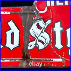 91L Original Vintage Heilemans Porcelain Beer Sign Advertising Old Style Lager 91L Original Vintage Heilemans Porcelain Beer Sign Advertising Old Style Lager