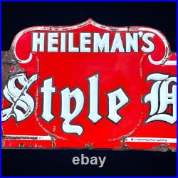 91L Original Vintage Heilemans Porcelain Beer Sign Advertising Old Style Lager 91L Original Vintage Heilemans Porcelain Beer Sign Advertising Old Style Lager