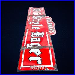 91L Original Vintage Heilemans Porcelain Beer Sign Advertising Old Style Lager 91L Original Vintage Heilemans Porcelain Beer Sign Advertising Old Style Lager