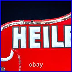 91L Original Vintage Heilemans Porcelain Beer Sign Advertising Old Style Lager 91L Original Vintage Heilemans Porcelain Beer Sign Advertising Old Style Lager