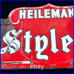 91L Original Vintage Heilemans Porcelain Beer Sign Advertising Old Style Lager 91L Original Vintage Heilemans Porcelain Beer Sign Advertising Old Style Lager