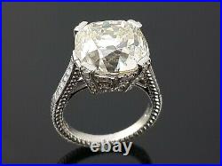 925 Sterling Silver Ring Edwardian Vintage Style Old Mine Cut Cushion Size 7 & 6