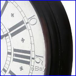 93cm Round Old Town Iron Wall Mountable Clock Glass Retro Style With Black Hands