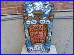 A1 VINTAGE 60s HEILEMANS OLD STYLE PLASTIC BLOW MOLD BEER SIGN POP ART BAR PROMO