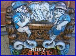 A1 VINTAGE 60s HEILEMANS OLD STYLE PLASTIC BLOW MOLD BEER SIGN POP ART BAR PROMO
