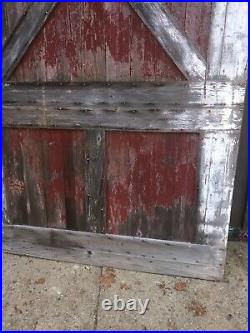 AMAZING pair vintage NE barn doors old red paint 109/60 classic style design